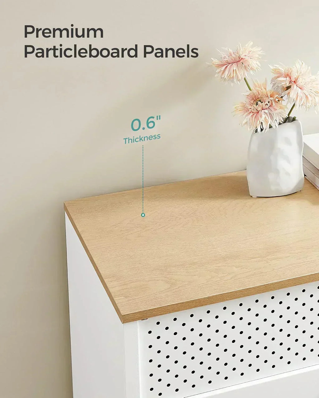 SONGMICS Storage Cabinet Metal Cabinet Sideboard with 2 Doors 15.7 x 31.5 x 29.9 inches