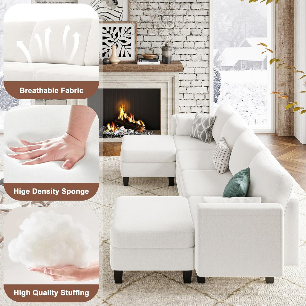 Modular Sectional Sof Convertible U Shaped Sofa Couch with High Density Memory Foam