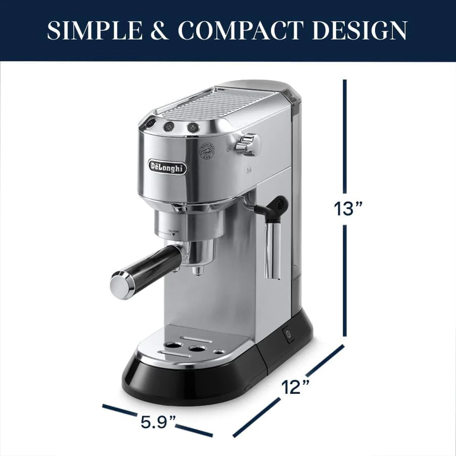 De’Longhi Dedica Espresso Machine with Manual Milk Frother