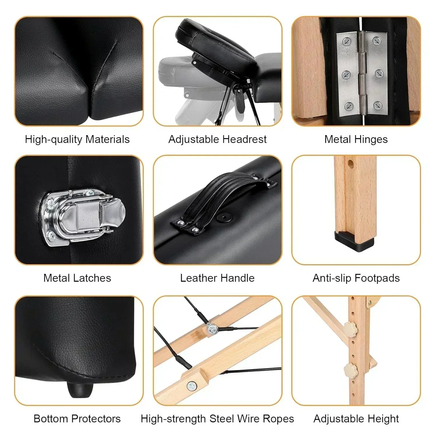Yaheetech Massage Table Portable Lash Beds Spa Bed Massage Couch Foldable Spa Tables