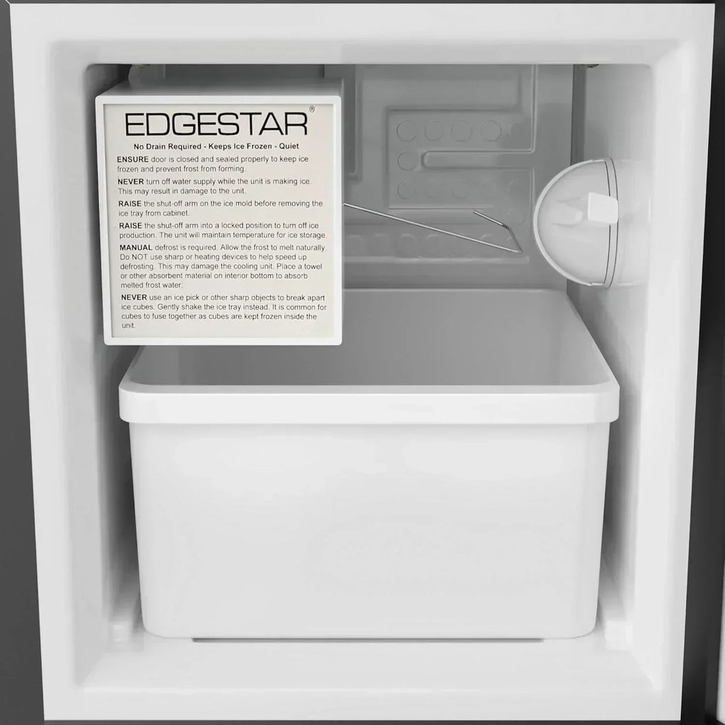 EdgeStar IB121 15 Inch Wide 12 Lbs Capacity Built-In Ice Maker with 15 Lbs Daily Ice Production