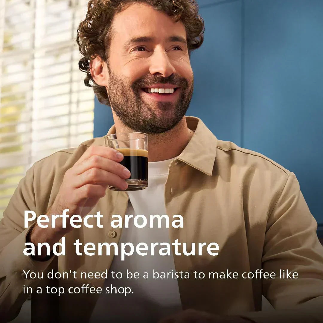 Fully automatic espresso machine 6 hot and iced beverages with ceramic grinder