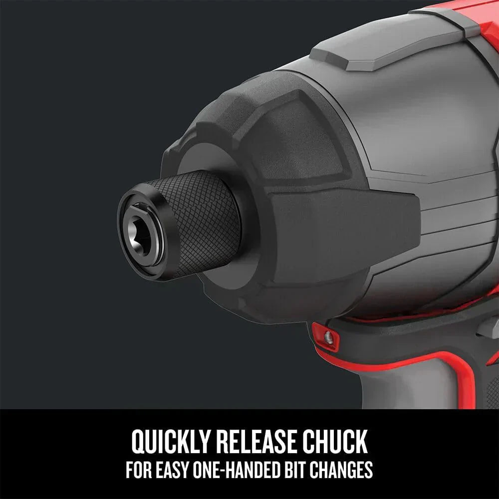 20V MAX Impact Driver Kit 1/4 Inch 2,800 RPM LED Work light Battery and Charger Included