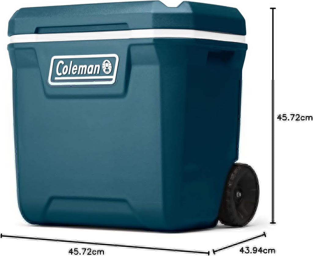 Coleman Insulated Portable Rolling Cooler with Wheels, Leak-Proof Outdoor Hard Cooler, Keeps Ice for Up to 5 Days, 100 Quart