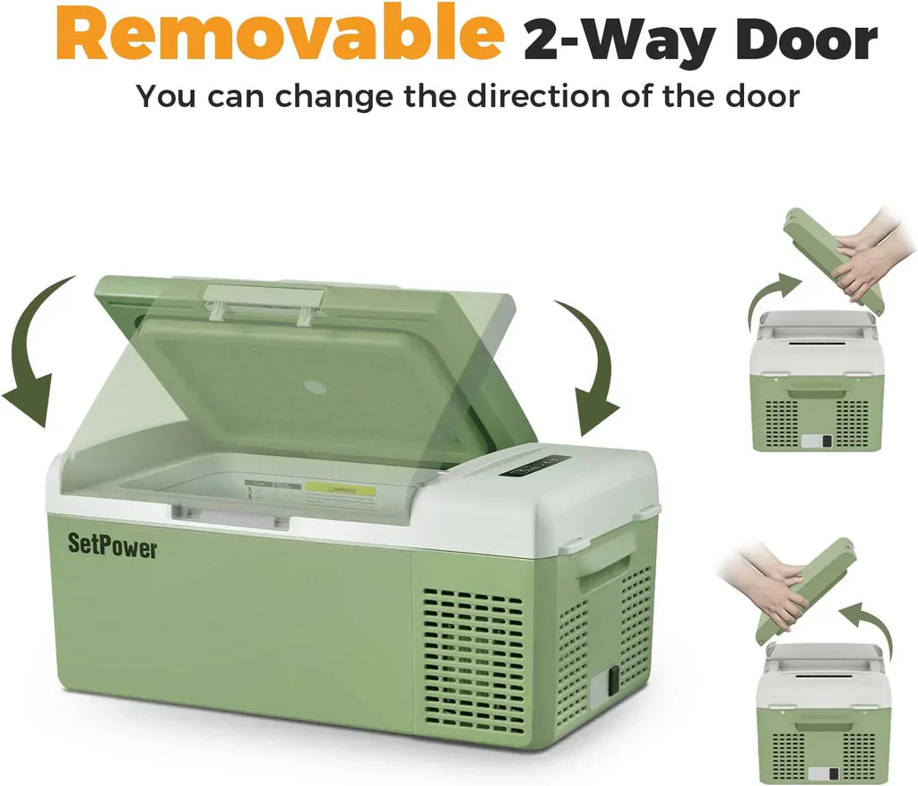 12V Refrigerator 21 Quart Portable Freezer 50 Hours Keep Cool Electric Cooler Car Refrigerator