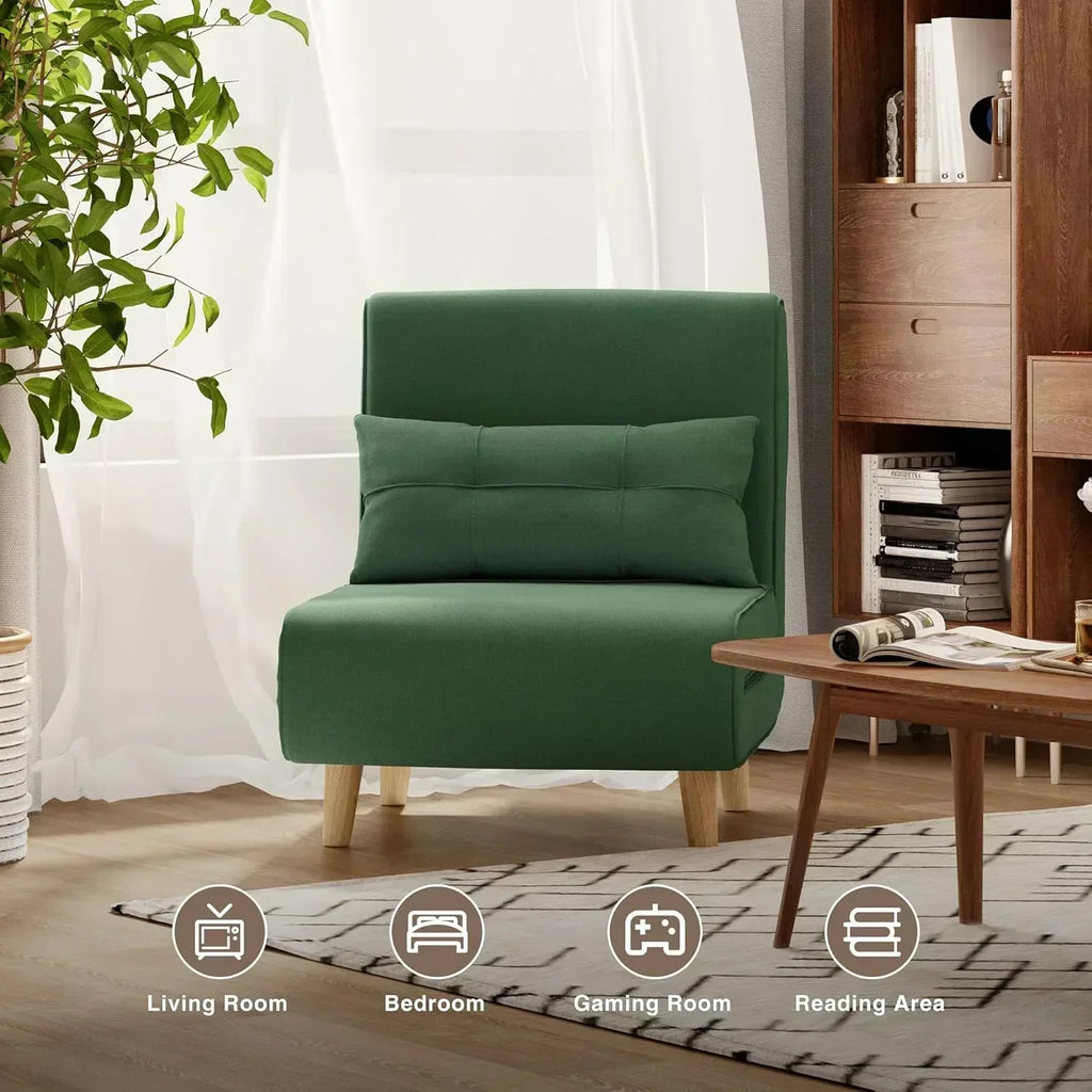 3-in-1 sleeper chair bed convertible chair bed futon sofa with adjustable backrest