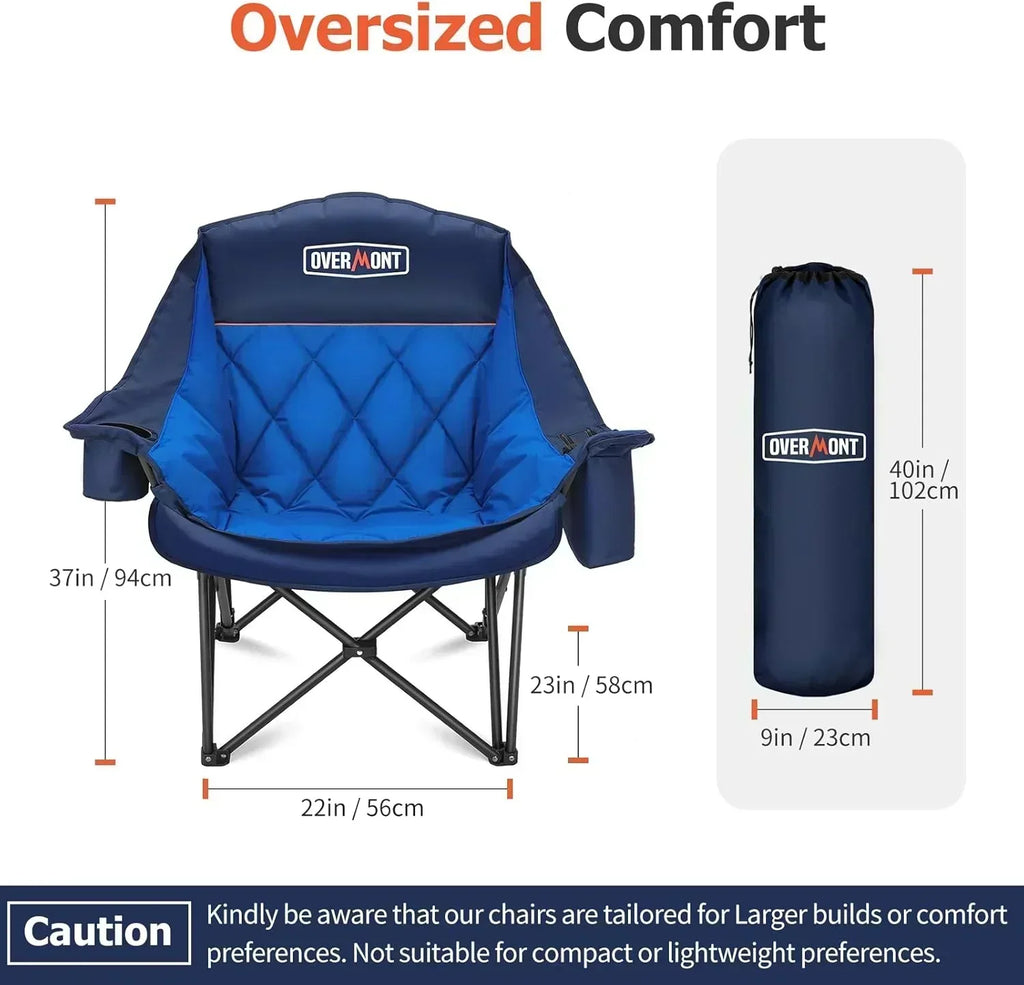 Extra Large Double Camping Chair 2 Person Comfortable Sofa Chair Adult Loveseat Lawn Chair