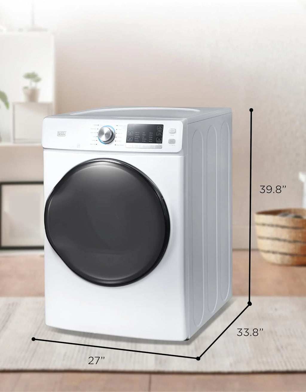 Compact Clothes Dryer, 1.5 Cu. Ft. 850W Electric Dryer, 120V Vented Portable Dryer with Stainless Steel Drum, for 5.5 lbs. of clothing for Standard Wall Outlet