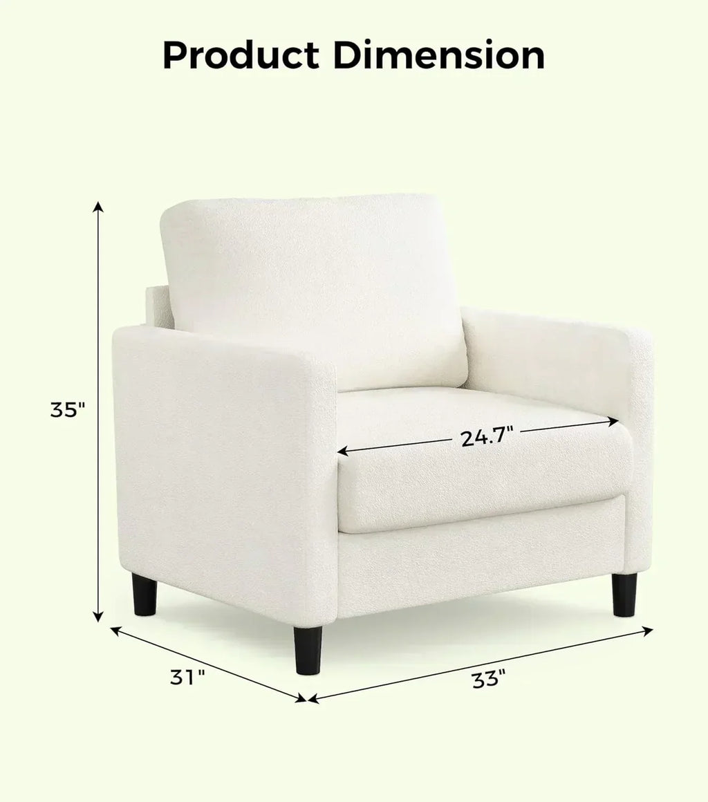 Loveseat Sofa 51 Love Seat Comfy Corduroy Small Loveseat Tool-Free Setup Couch
