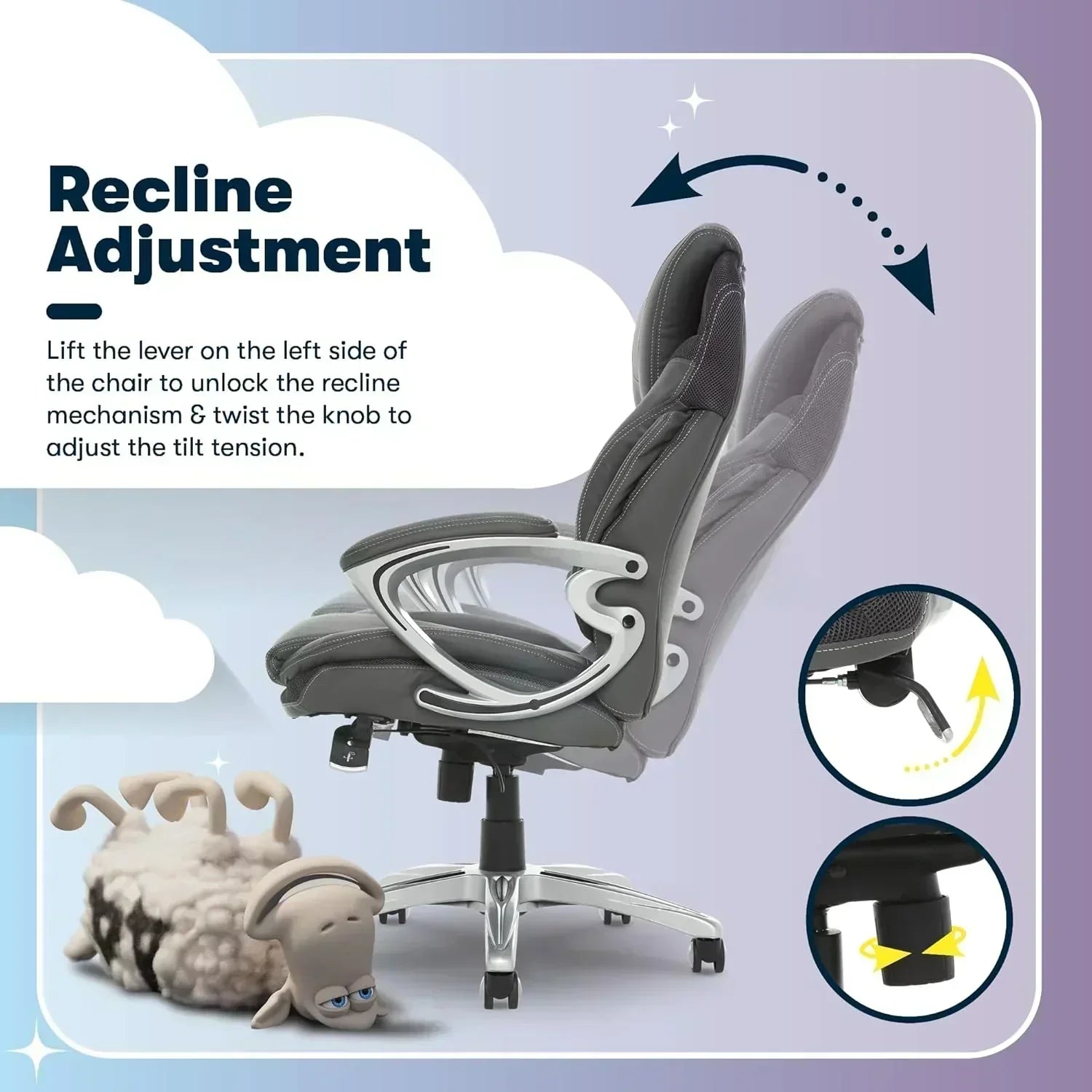 Executive office chair ergonomic computer desk and chair