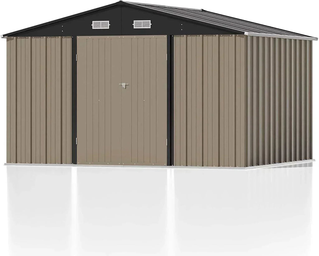 Patiowell 5x3 FT Outdoor Storage Shed Tool Shed with Sloping Roof and Lockable Door Metal Shed