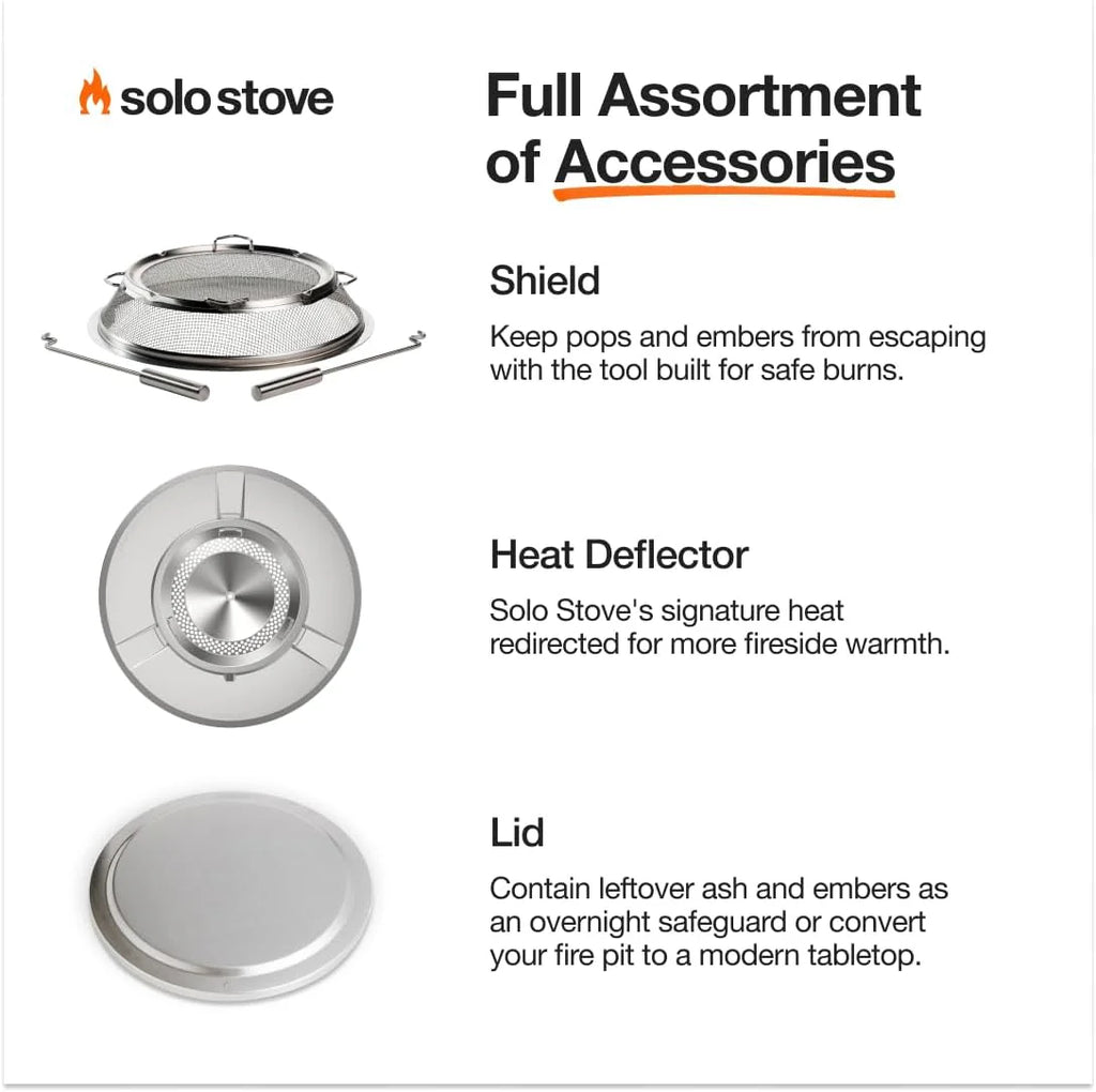 Solo Stove Bonfire 2.0 with Stand, 19.5 Inch Smokeless Fire Pit with Removable Ash Pan - Portable Outdoor Fire Pit - Stainless Steel Wood Burning Fireplace, Ideal for 4-6 People, 21.75 lbs