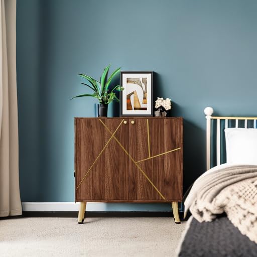 Free Standing Cabinet Black Wood for Living Room, Bedroom, Dining Room, Hallway, Entryway