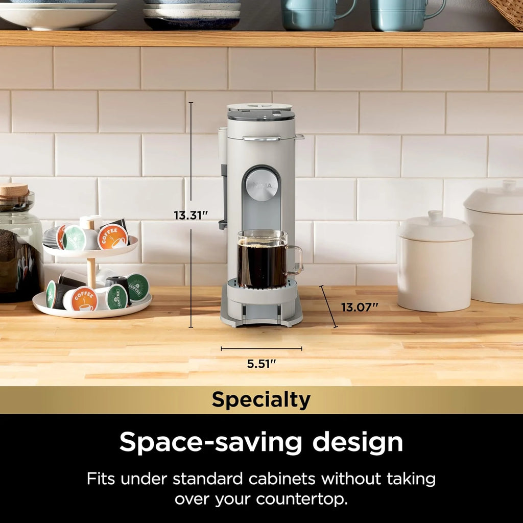 Ninja Pod & Grounds Single-Serve Coffee Maker 56-oz. Reservoir Stone PB051ST