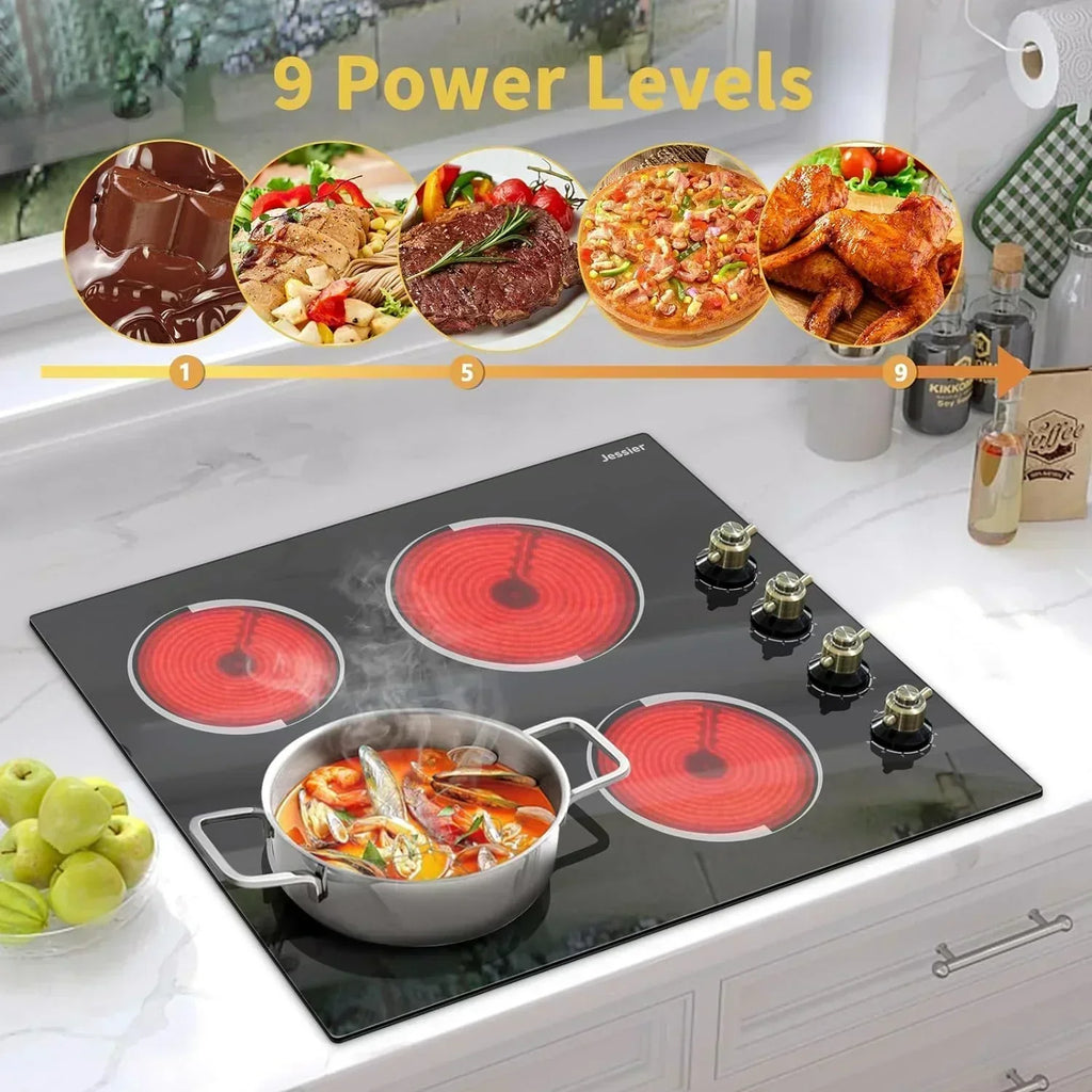 Electric Cooktop 30 Inch - 5 Burners Built-in Ceramic Cooktop 30 Electric Stove Top