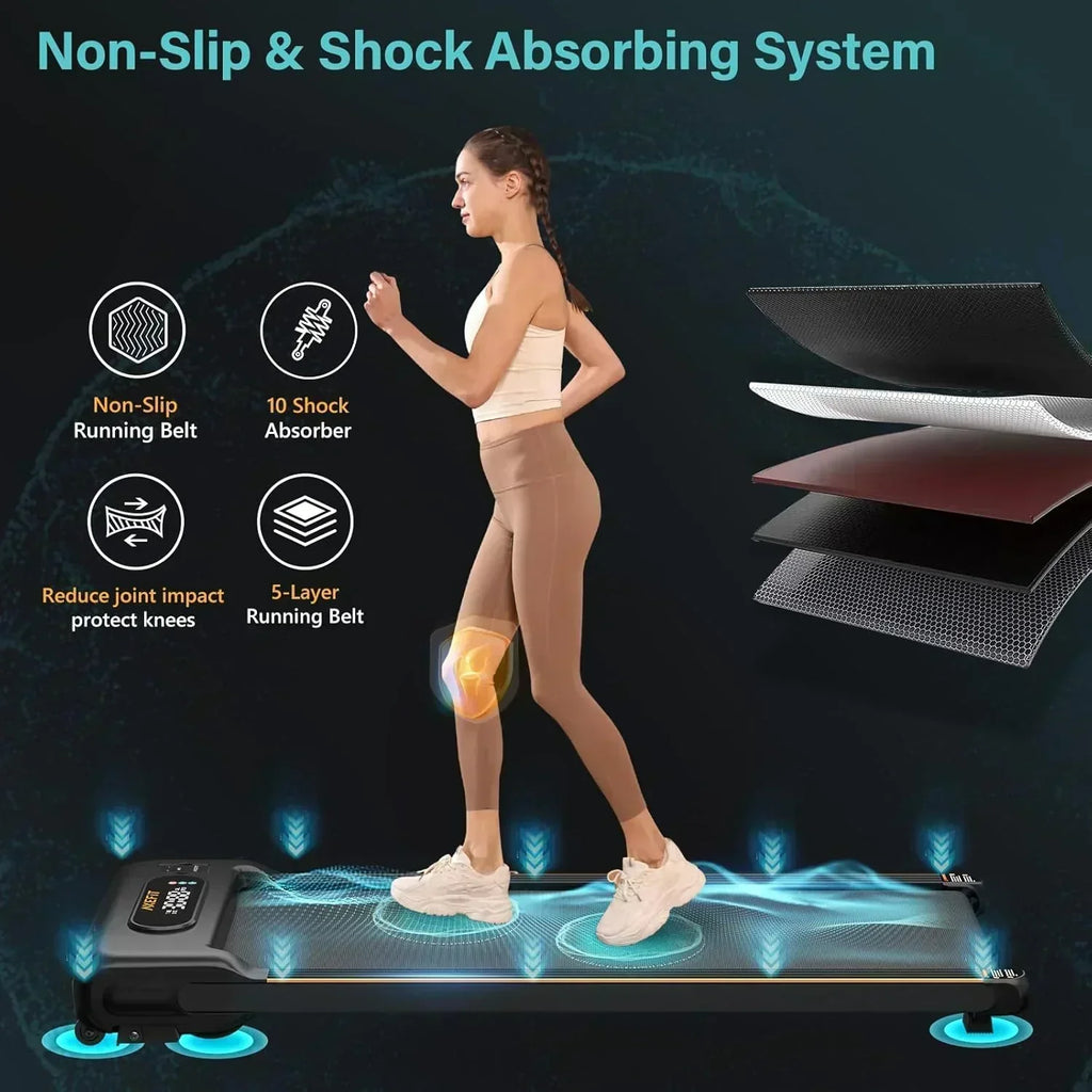 2.5 HP Portable Treadmill with Inclined Walking Pad Panel and Remote 4-in-1 Walking Treadmill