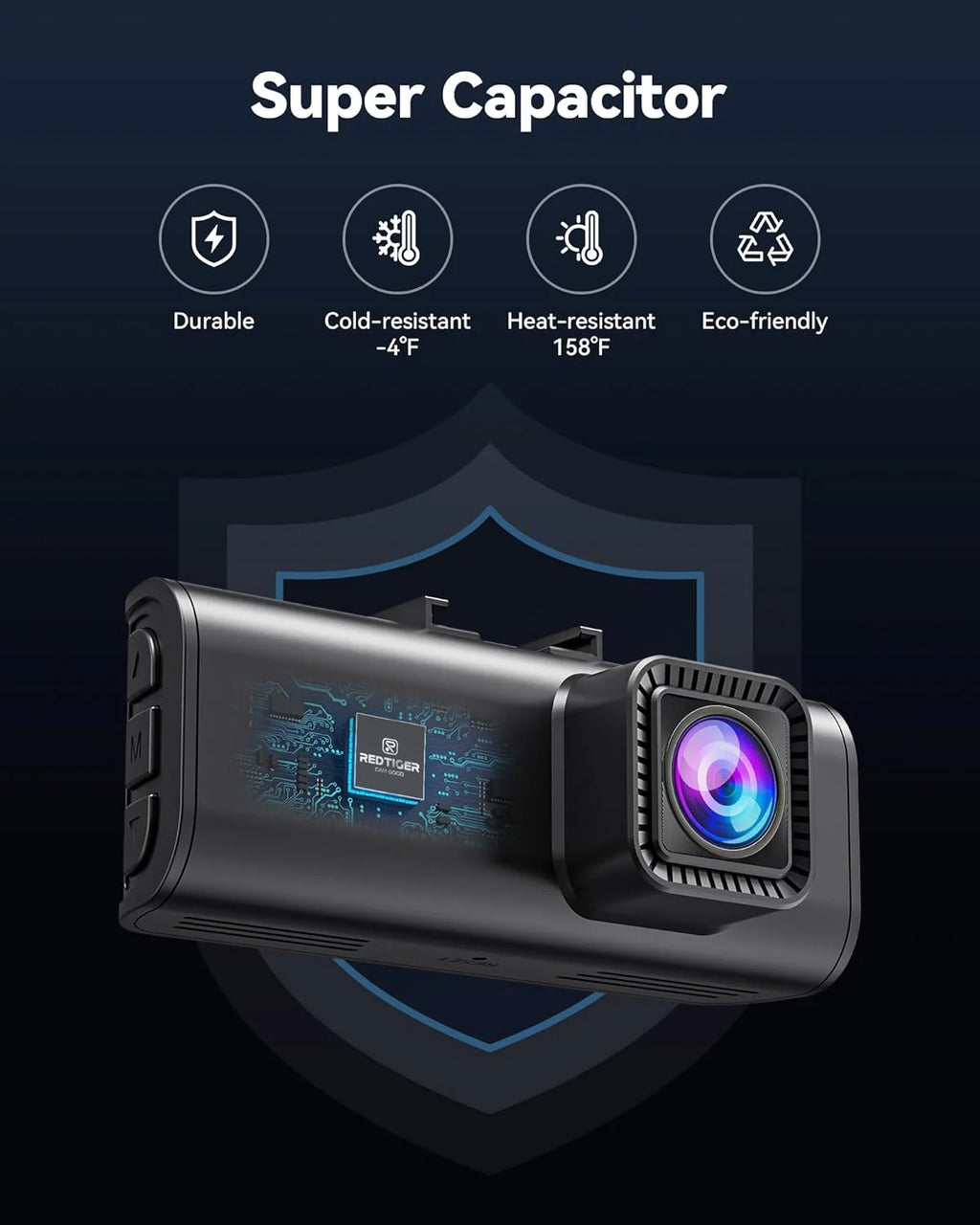Dash Cam Front Rear 4K/2.5K Full HD Dash Camera Included 32GB Card Built-in Wi-Fi GPS