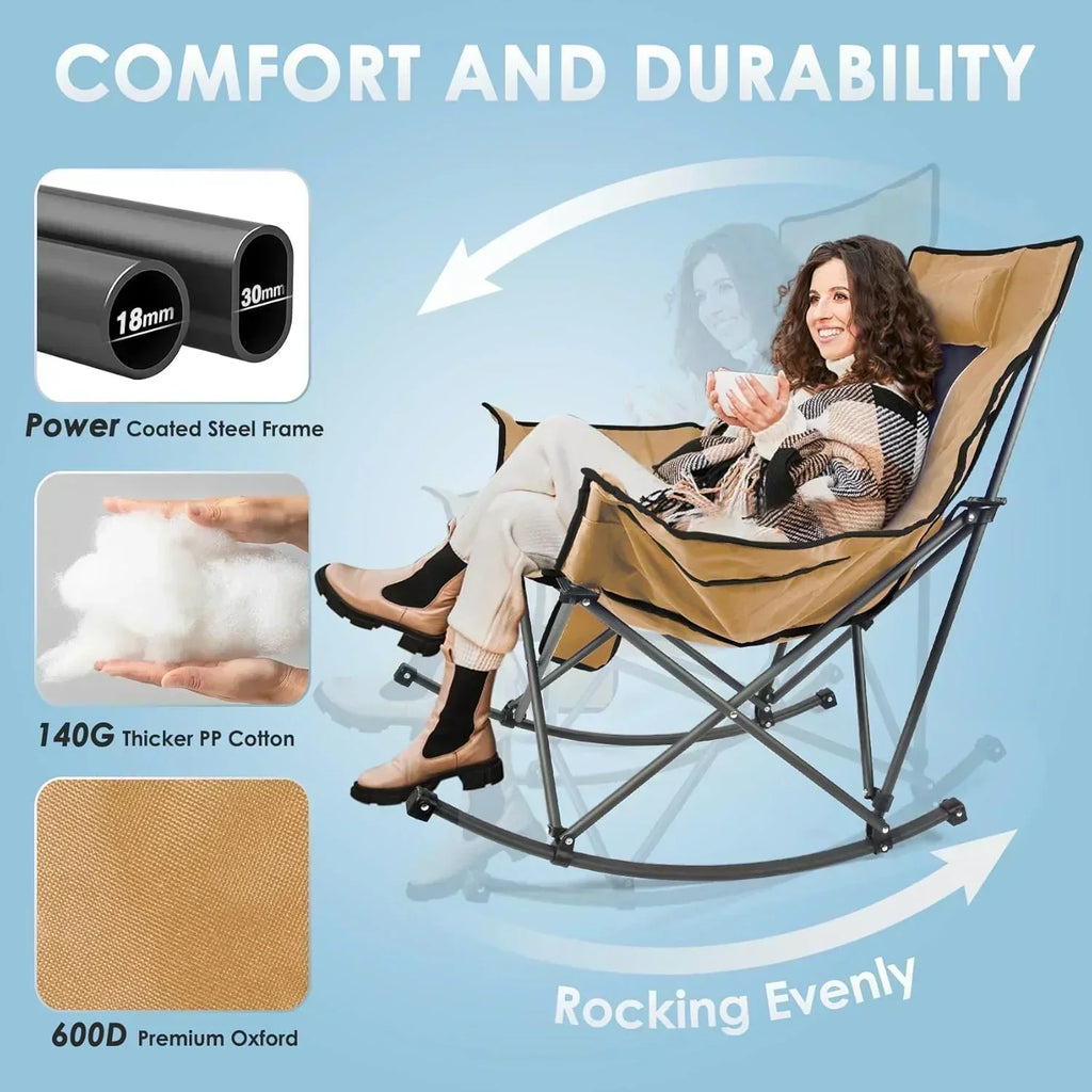 Heated Camping Chair Extra Large Heated Chair Outdoor Sports Chair with 3 Heat Levels on Back