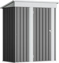 Devoko Outdoor Storage Shed 5 x 3 FT Lockable Metal Garden Steel Anti-Corrosion Storage House