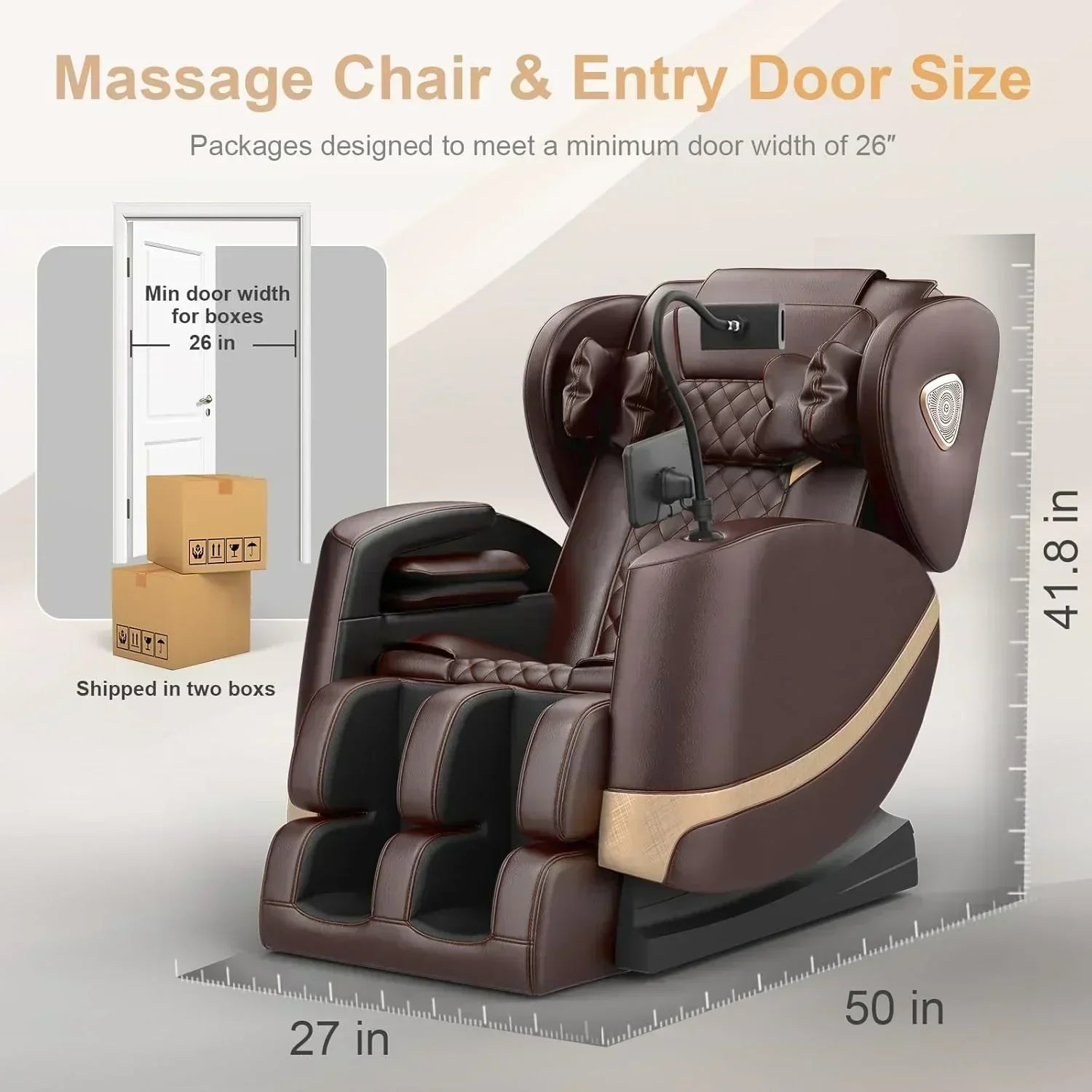 2025 Massage Chair Full Body Zero Gravity Massage Chair with 10 Fix Rollers Heating