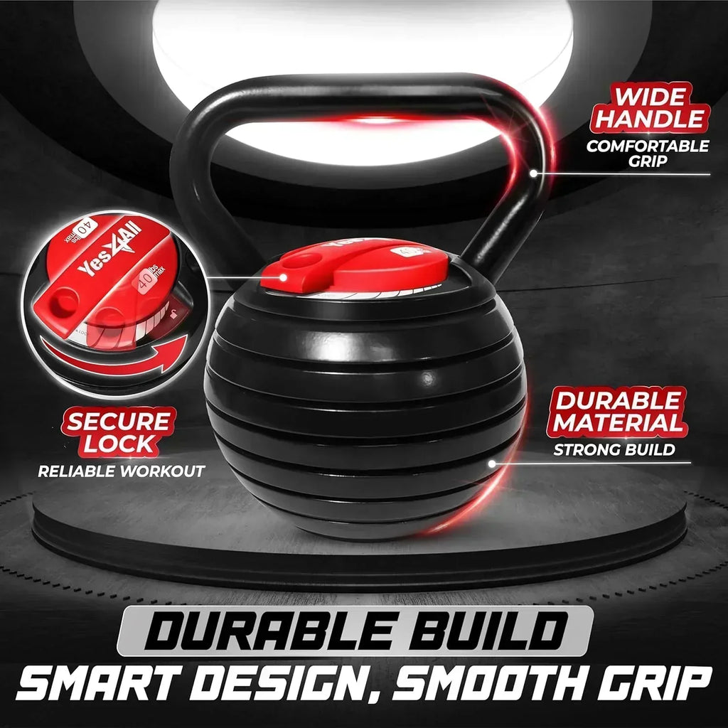 Yes4All Adjustable Kettlebell Kettle Grip Kettlebell Handle Convert to Kettlebells Weight Set