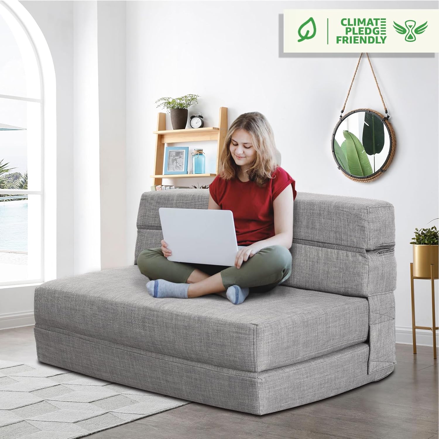 60 inch pull out sofa bed memory foam sofa with 2 pillows futon bed guest bed and pull out sofa
