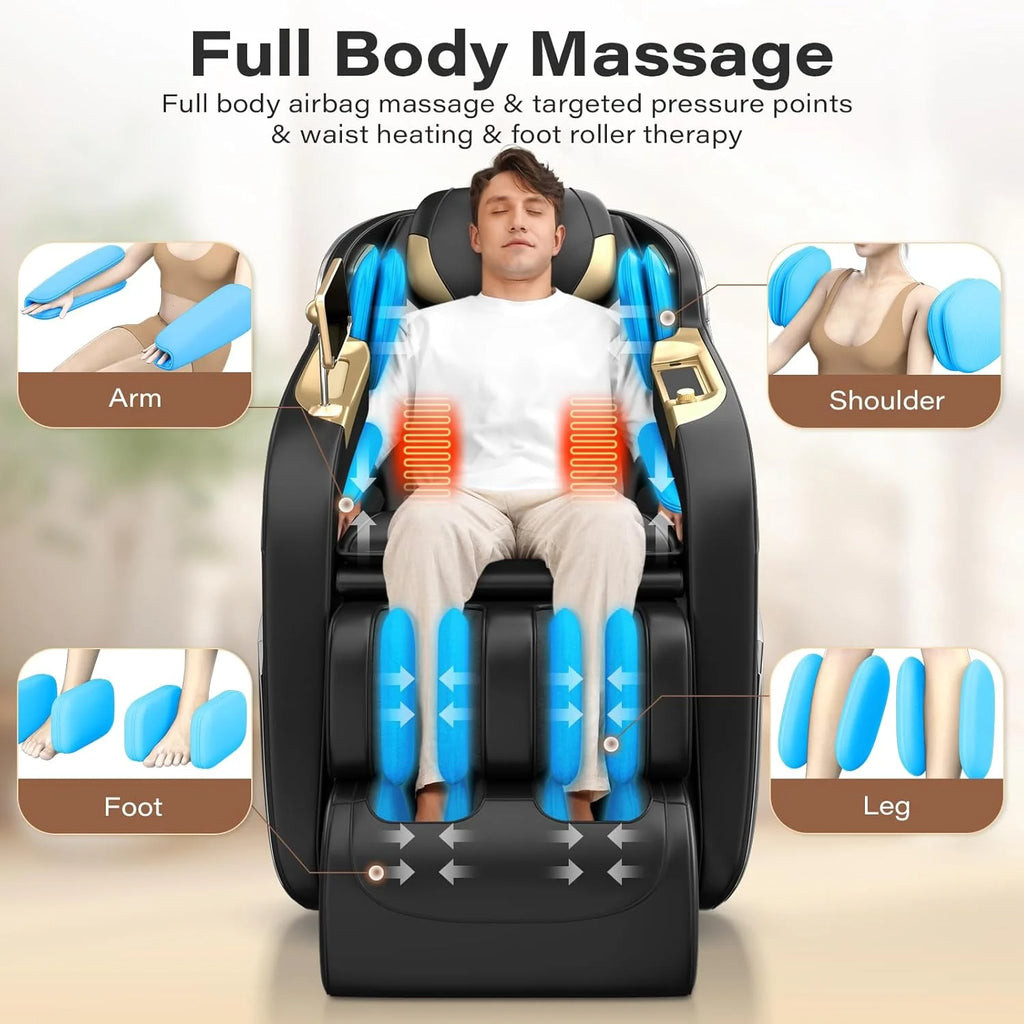 Full Body Massage Chair, 160° Zero Gravity Recliner with Body Scan, 50 SL Track Shiatsu Massage Chair, Spot Massage, Foot Roller