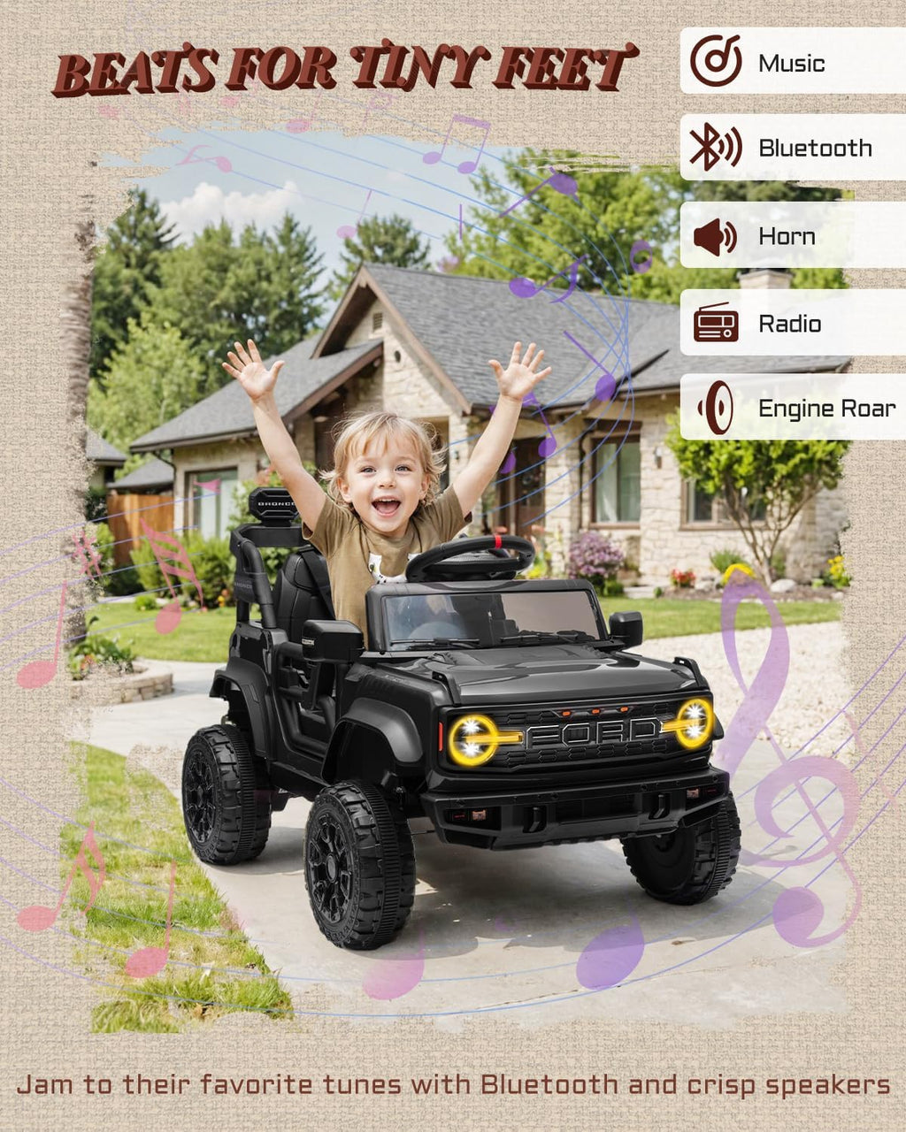 Kids Pink Ride-On Truck Battery Powered Electric Toy Car