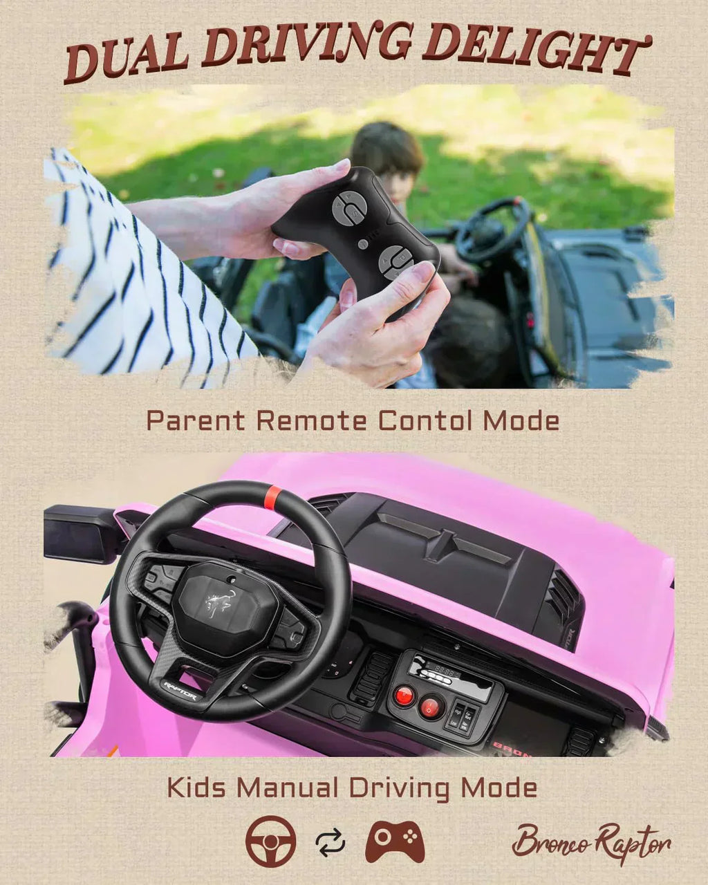 Kids Pink Ride-On Truck Battery Powered Electric Toy Car