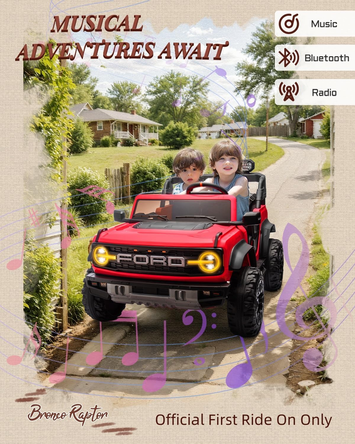 Kids Pink Ride-On Truck Battery Powered Electric Toy Car