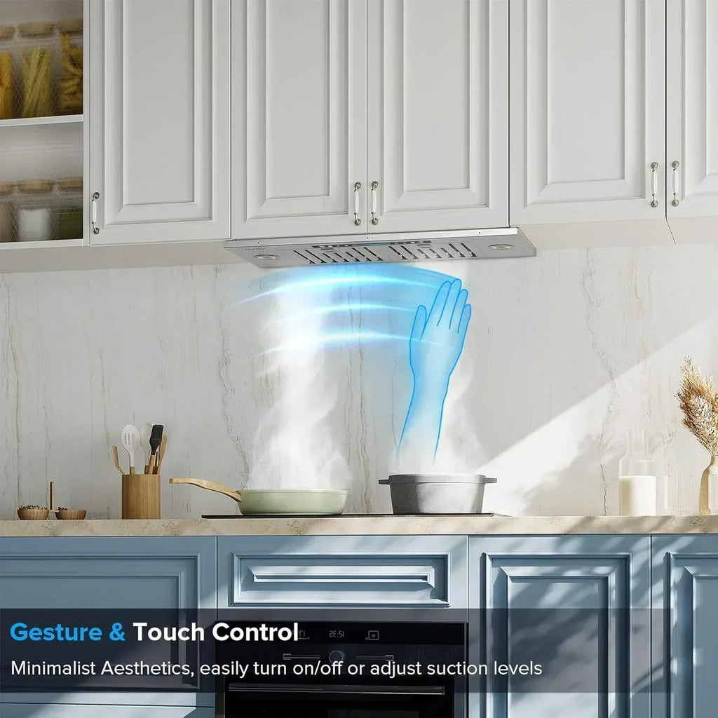 IKTCH 30 Built-in Plug-in Range Hood 900 CFM Stainless Steel Kitchen Range Hood