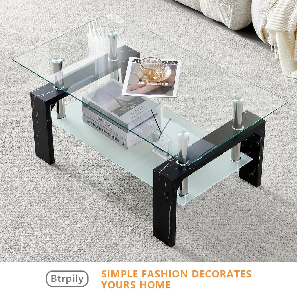 Living Room Rectangle Coffee Table Tea Table Suitable for Waiting Room Modern Side Coffee Table