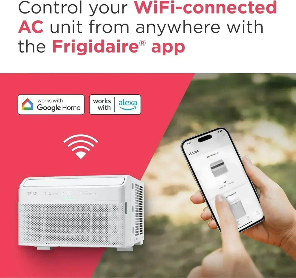 Frigidaire GHWQ103WC1 Inverter Quiet Temp Room Air Conditioner 10,000 BTU with Wi-Fi Connected