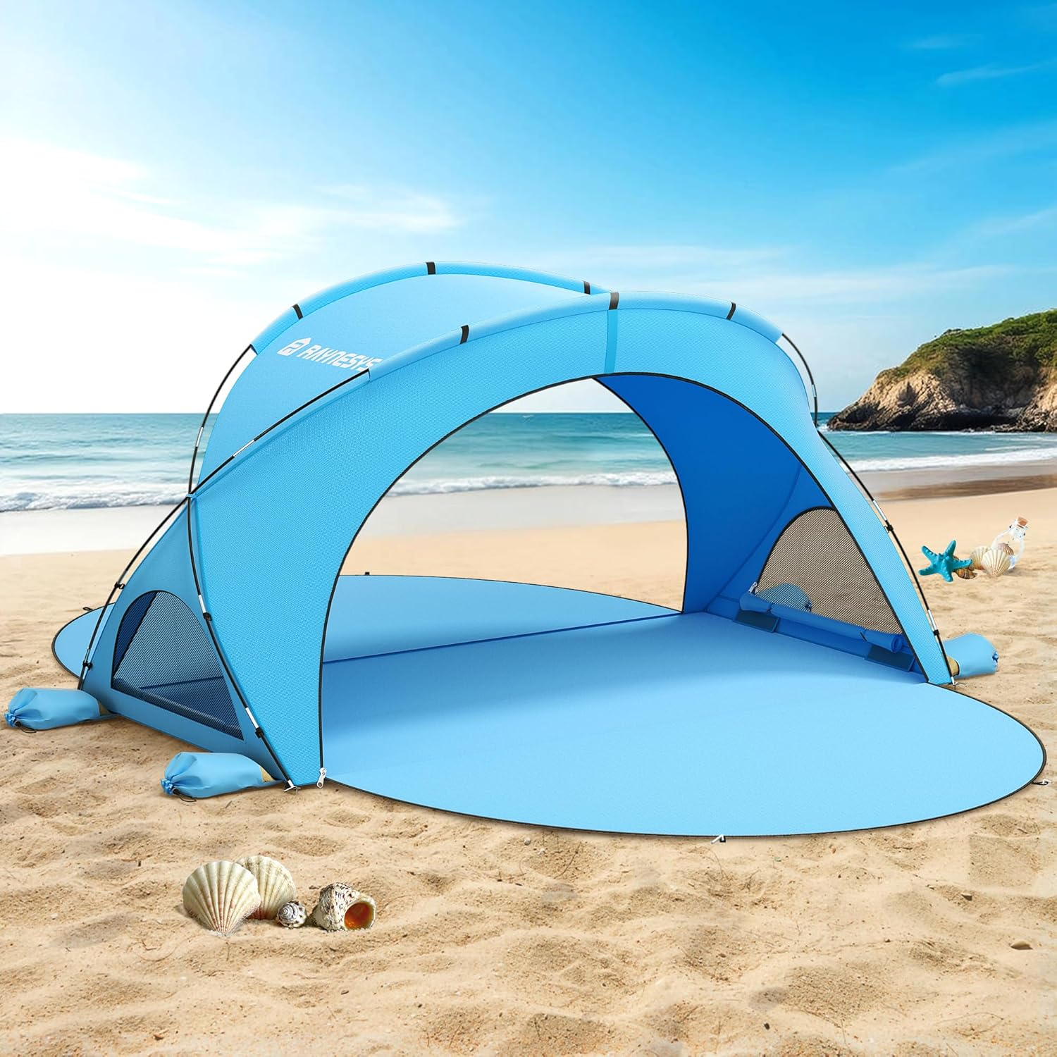 Beach Tent Sun Shelter Beach Shade Tent with UPF50+ UV Protection Beach Sun Shelter Beach Shade