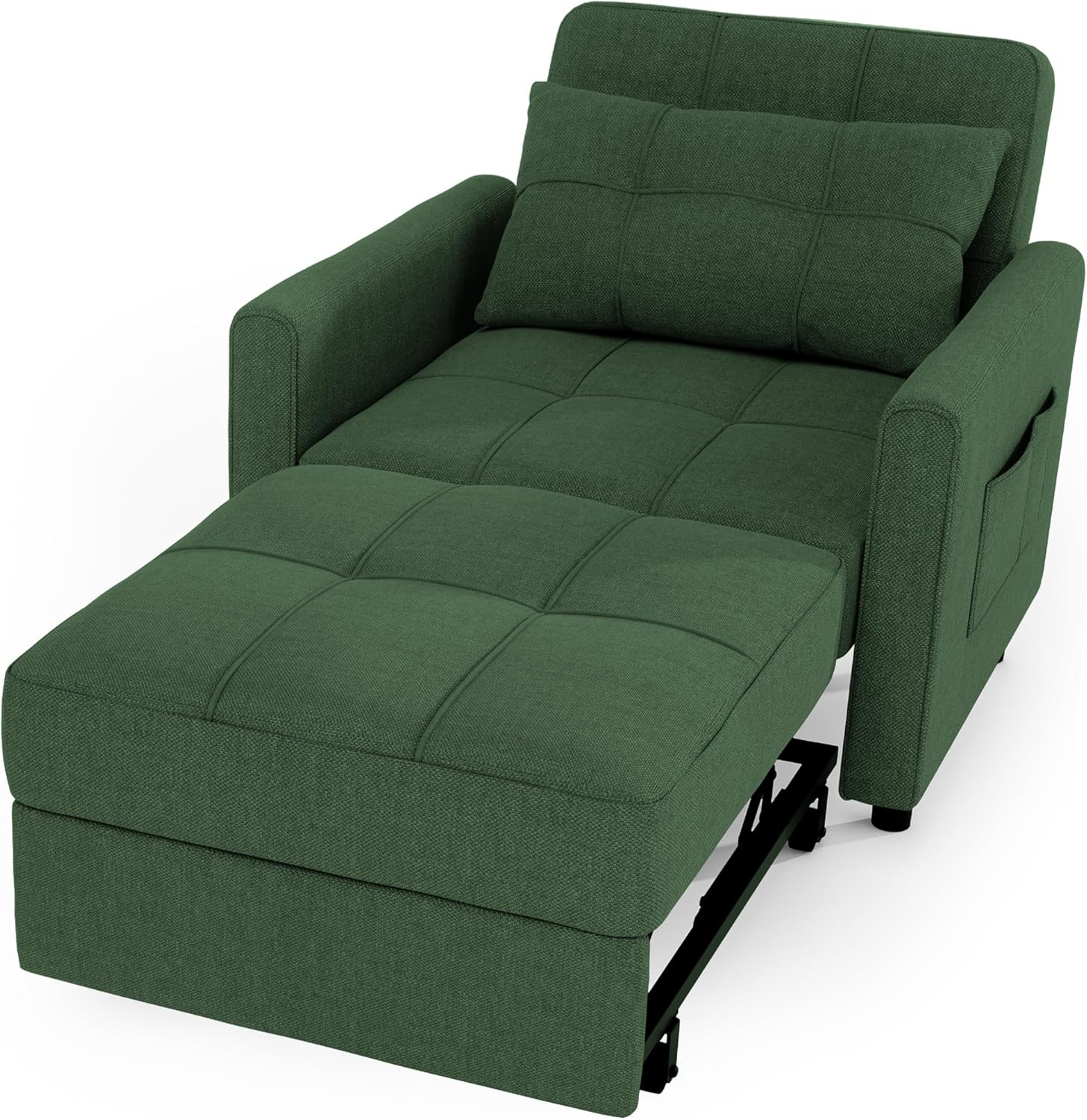 Sofa Bed Chair 3 in 1 Convertible Pullout Single Sleeper Chair Bed Spacious Multifunctional Sofa