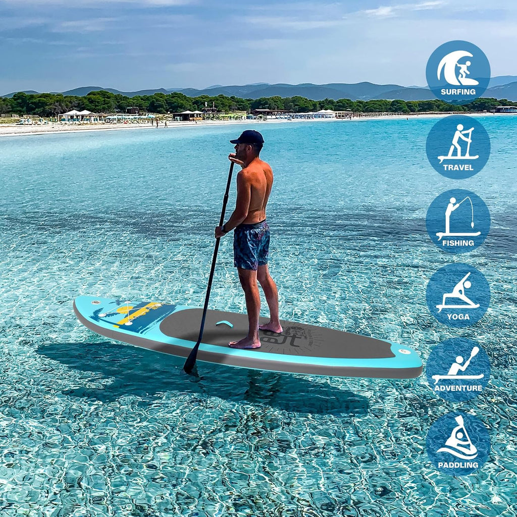 FunWater Inflatable Stand Up Paddle Board Premium SUP Paddle Accessories EVA Deck