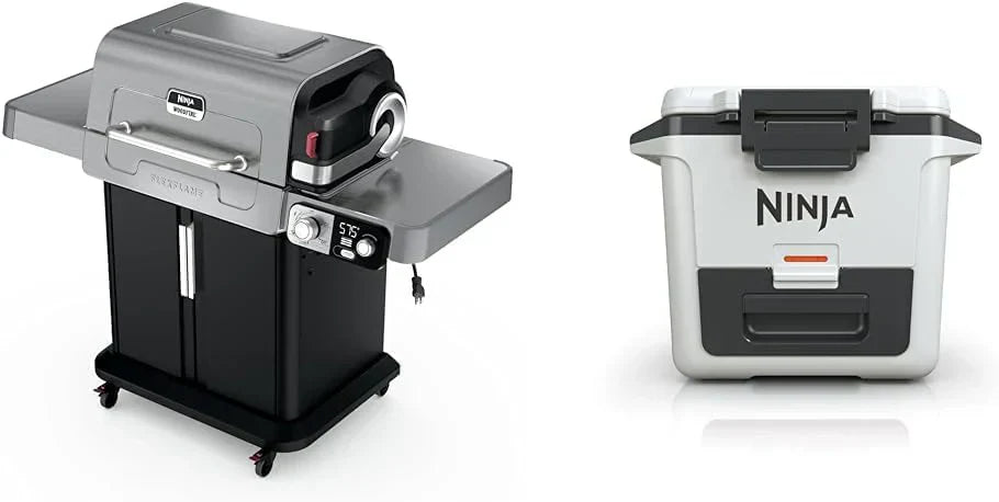 Ninja FlexFlame Grill and Smoker Electric Propane Grill Roaster BBQ Grill 5-in-1 Cooking System