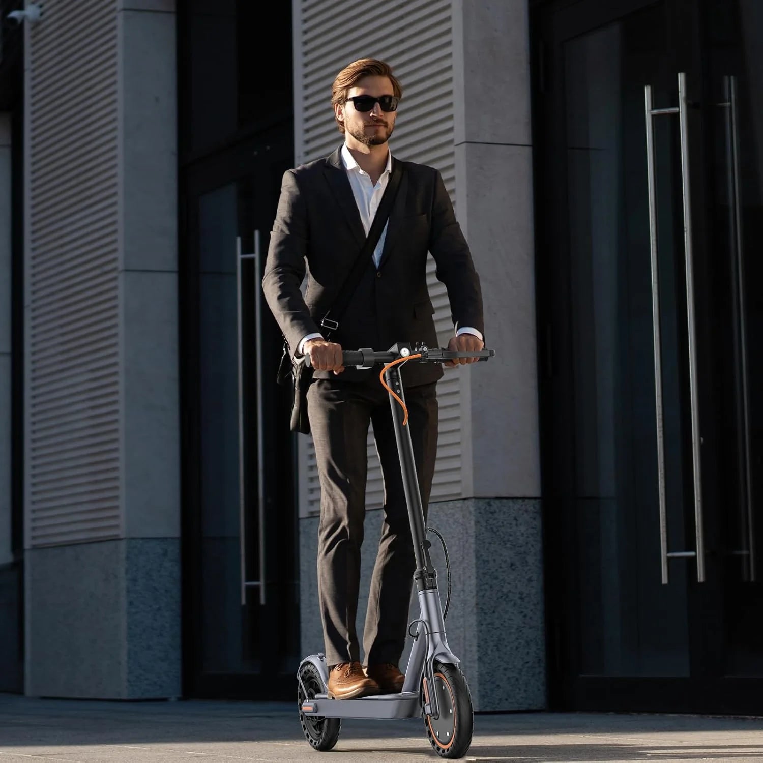 Electric Scooter, 350W/500W Powerful Motor, 8.5/10 Solid Tires, 19/22Mph, 28/21/12 Miles Range,Dual Braking