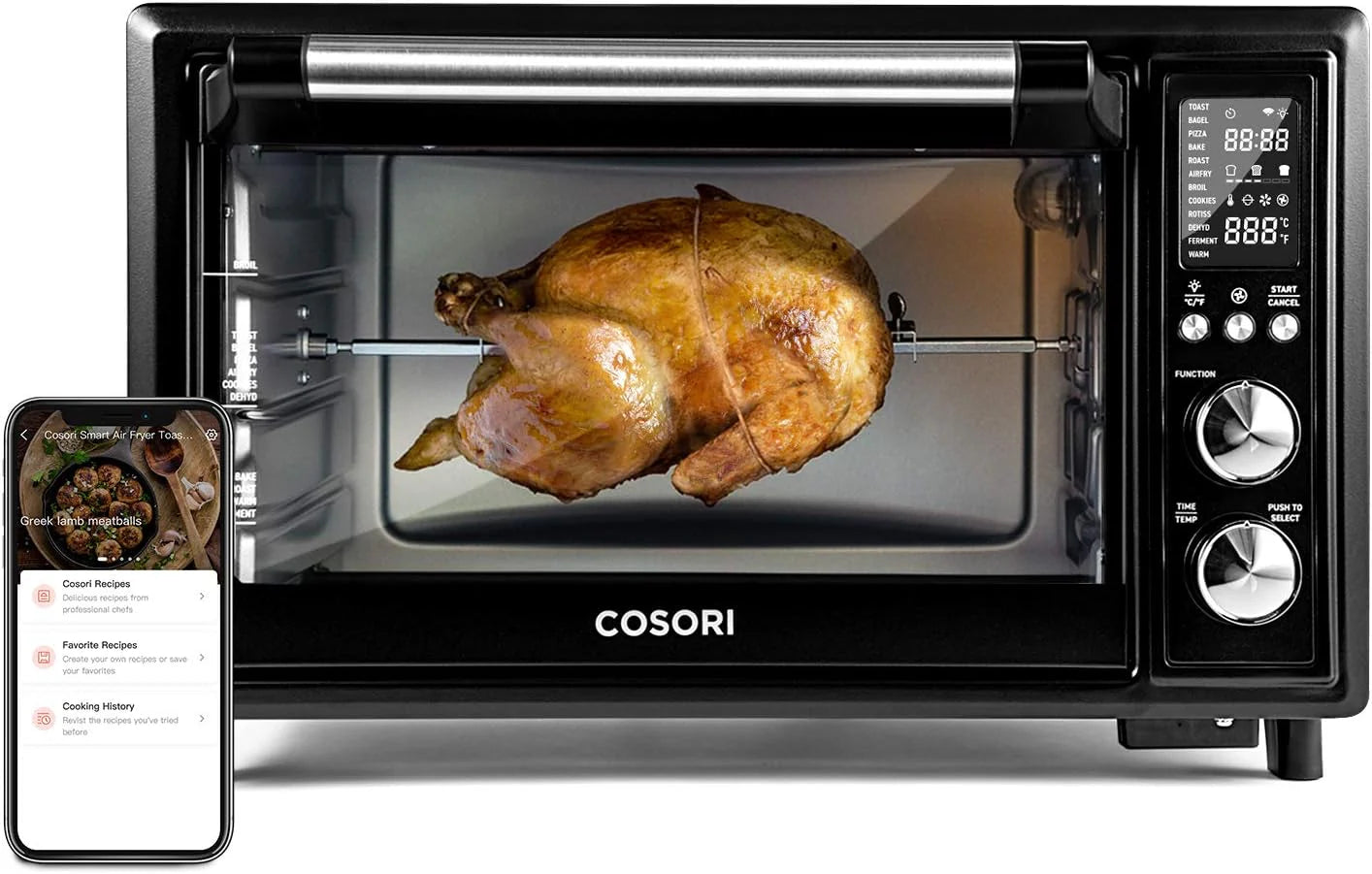 Air Fryer Toaster Oven Combo 13-in-1 32Qt APP & Voice Control Convection Oven Countertop