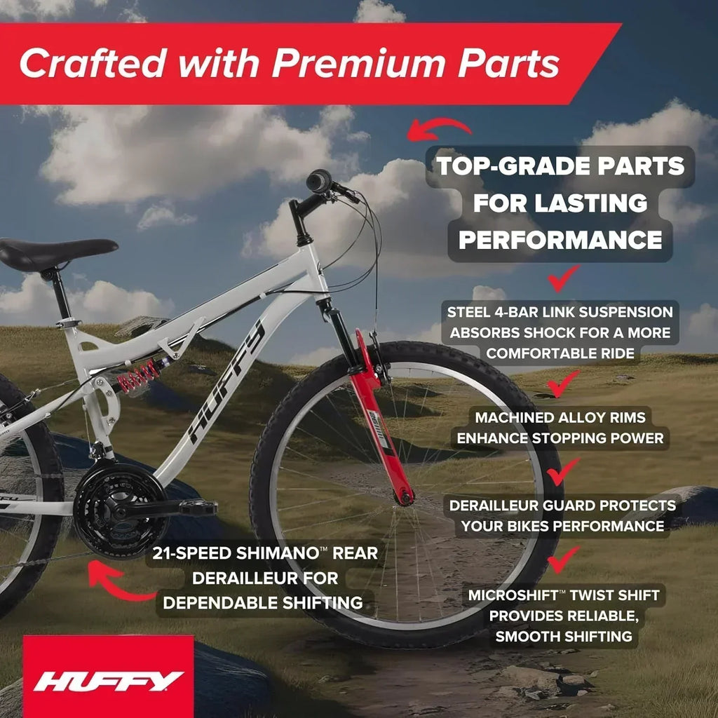 Huffy Stone Mountain Hardtail Mountain Bike for Boys/Girls/Men/Women 20/24/26 Sizes