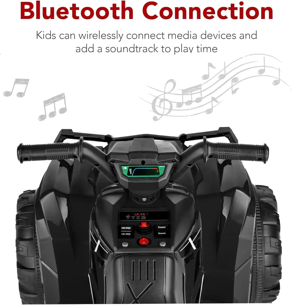 Best Choice Products 12V Kids Ride-On Electric ATV 4-Wheeler Quad Car Toy Bluetooth Audio