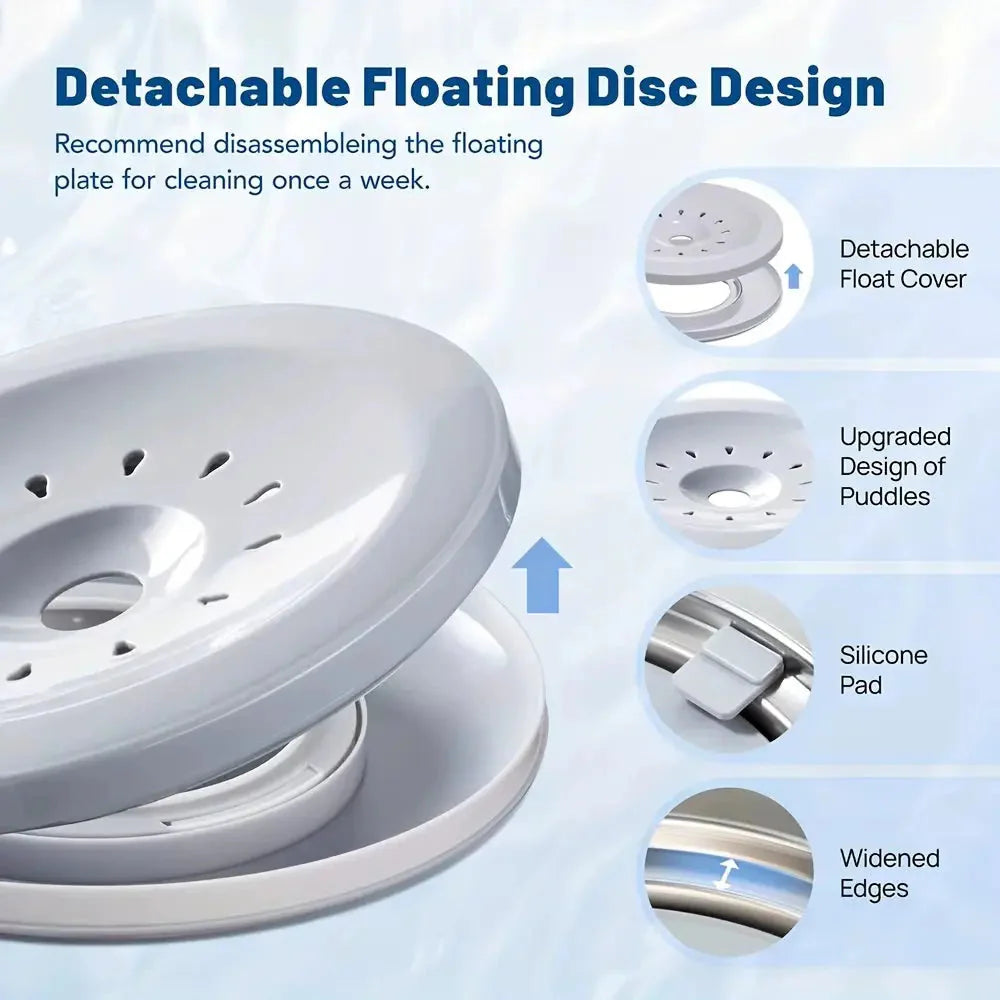 Stainless Steel No Spill Dog Water Bowl with Float Plate for Travel and Car Use