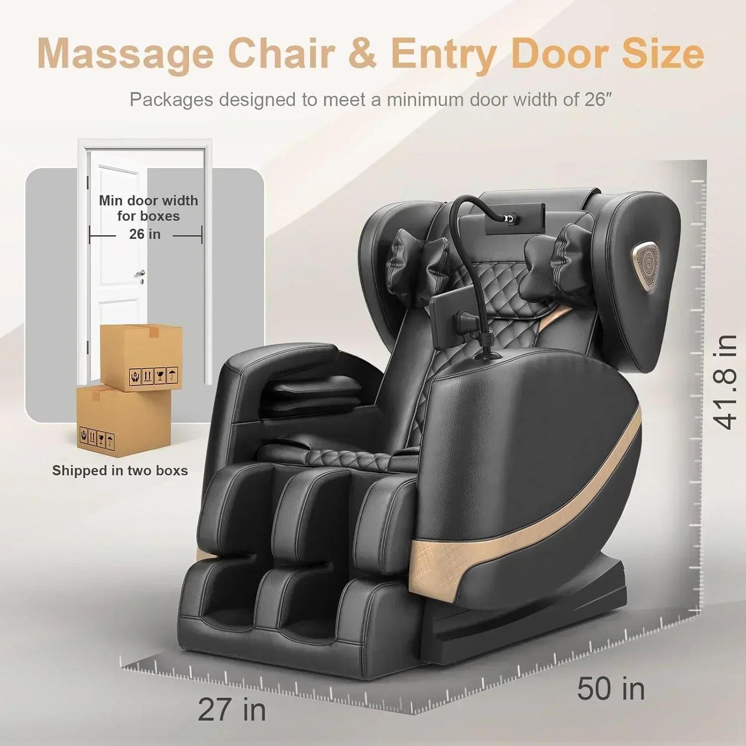 2025 Massage Chair Full Body Zero Gravity Massage Chair with 10 Fix Rollers Heating