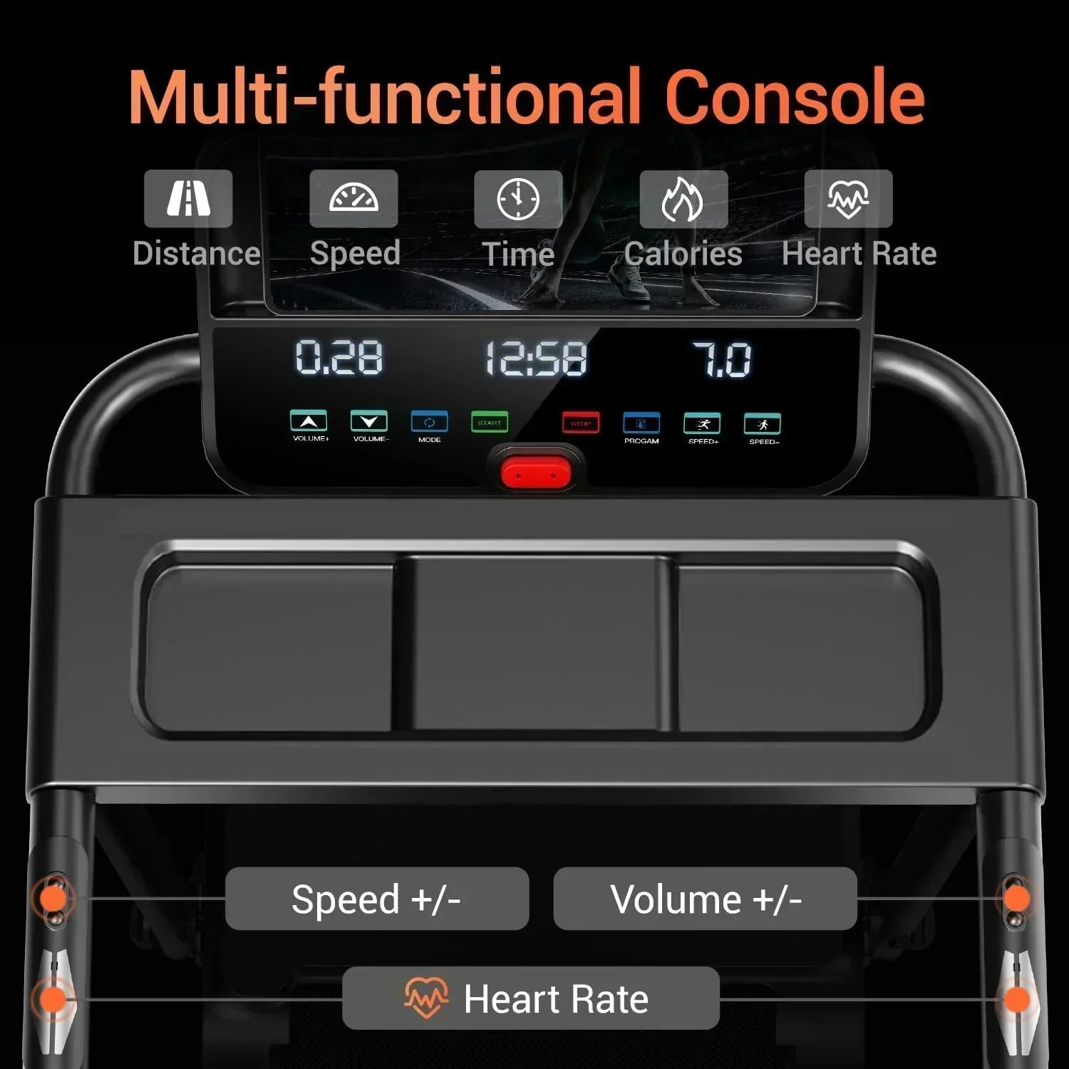 Home Treadmill 15% Incline Treadmill 3.0 hp Quiet Brushless Dual Cushion System