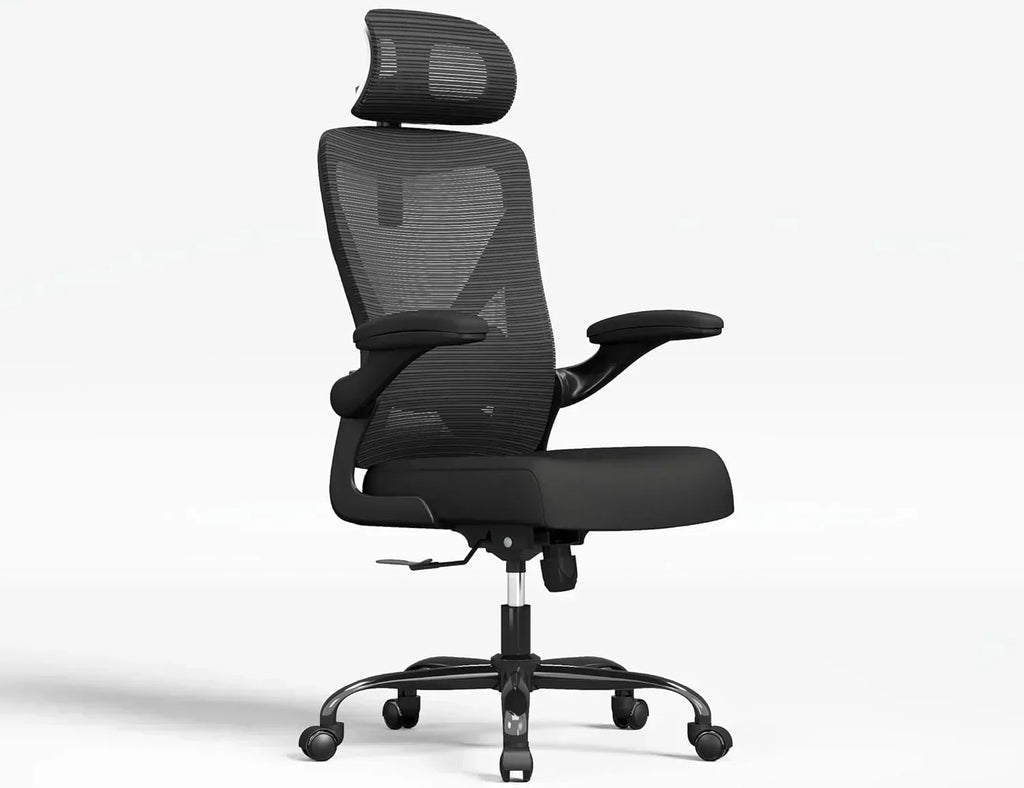 Office computer desk and chair gaming chair with lumbar support and headrest