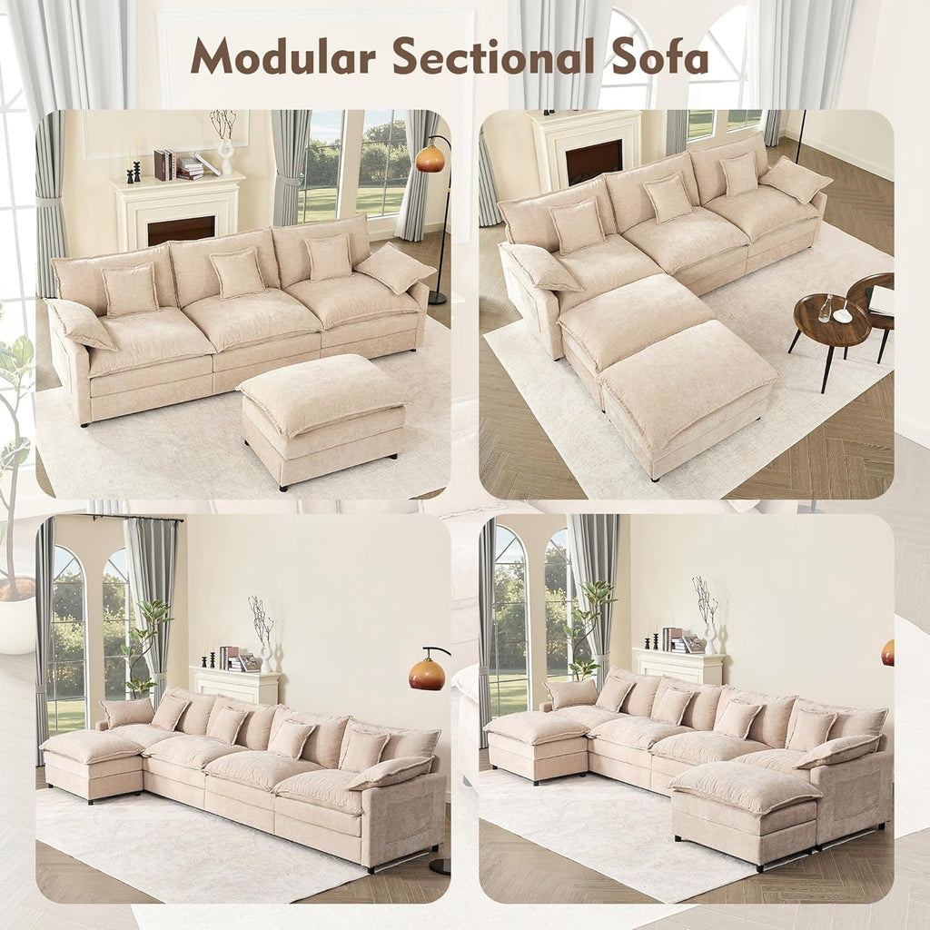 108 U-shaped sofa modular sofa three-seater comfortable cloud sofa