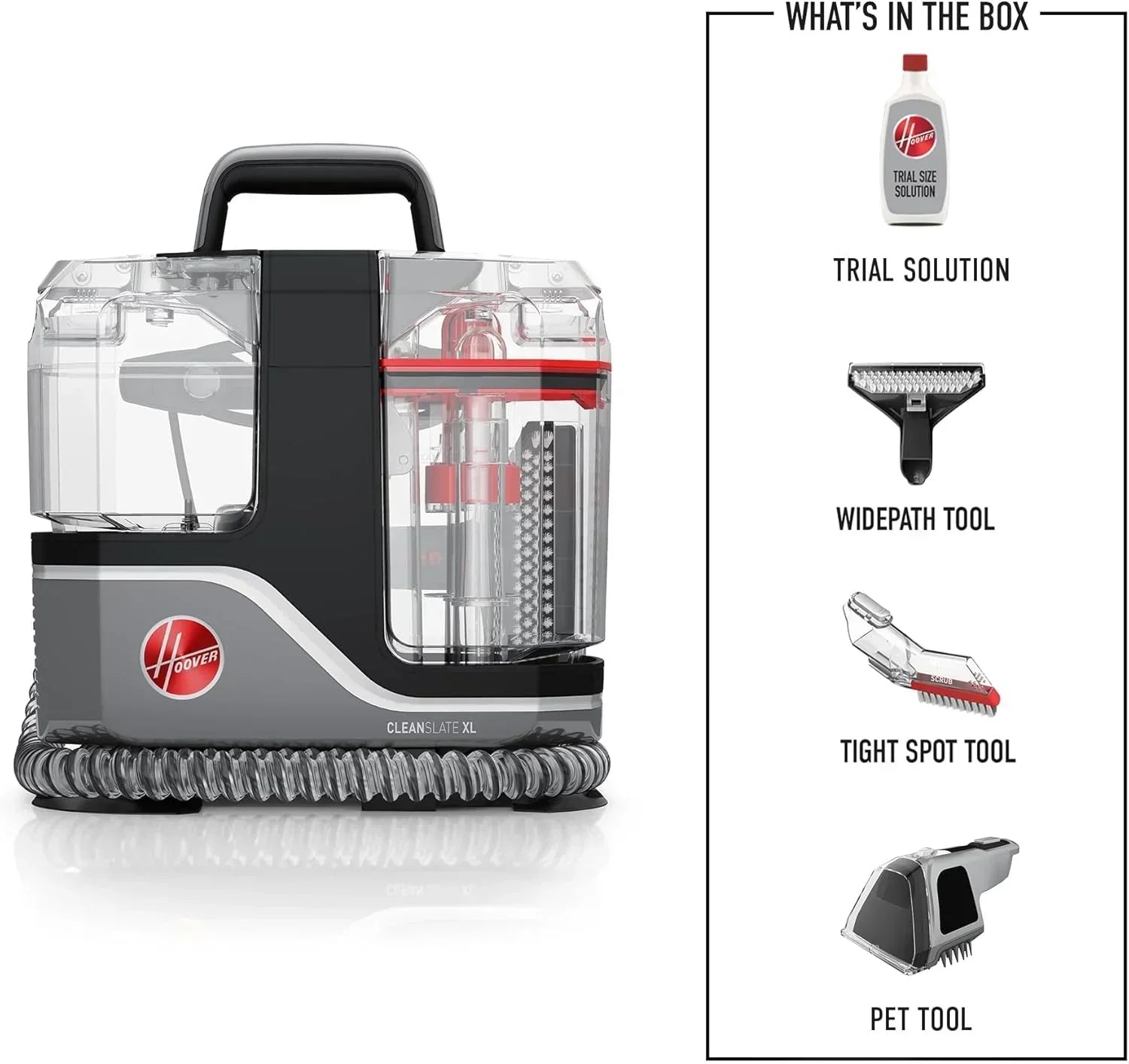 Hoover CleanSlate Plus Portable Carpet Upholstery Spot Cleaner with Powerful Suction