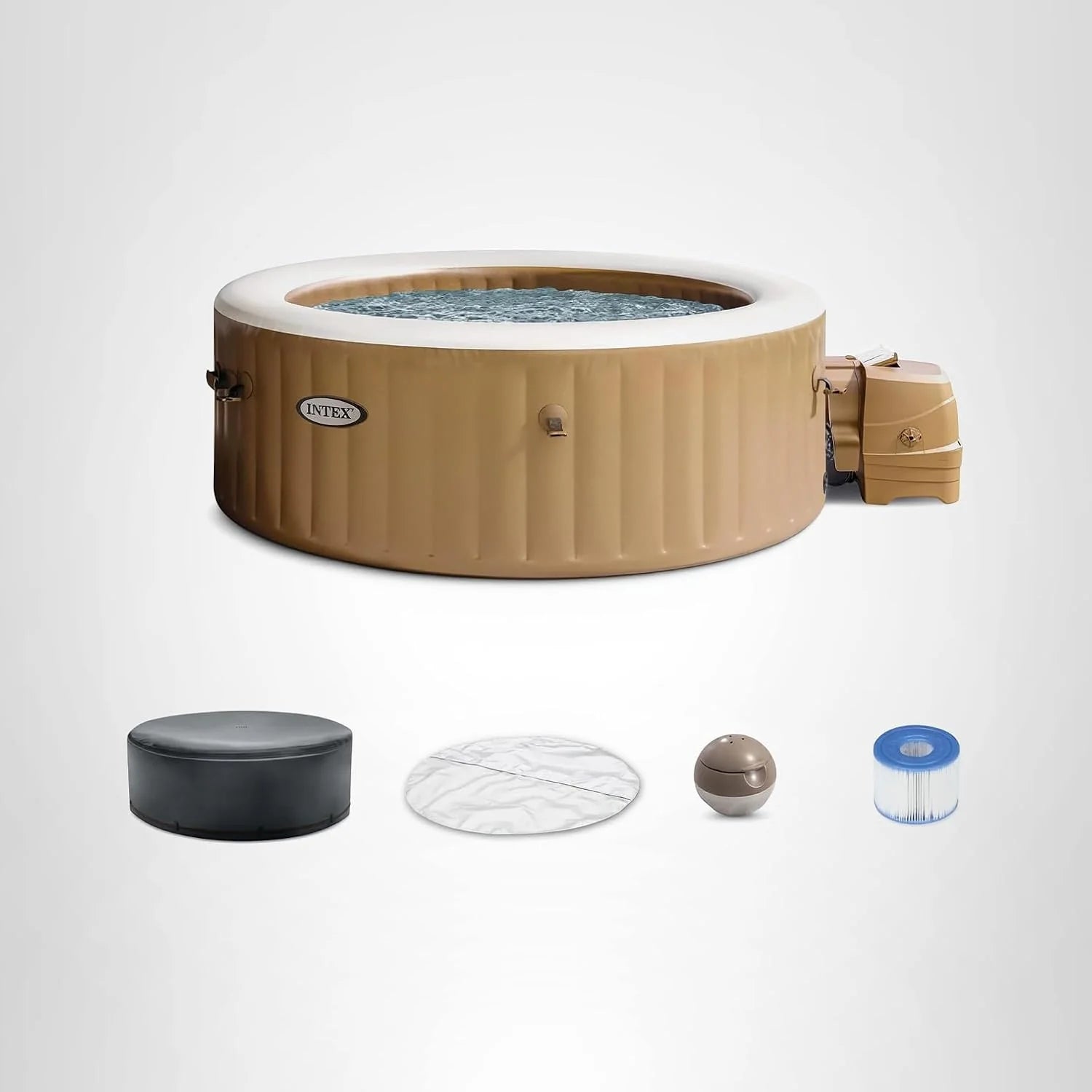 INTEX 28427EH PureSpa Bubble Massage Spa Set Outdoor Inflatable Portable Hot Tub