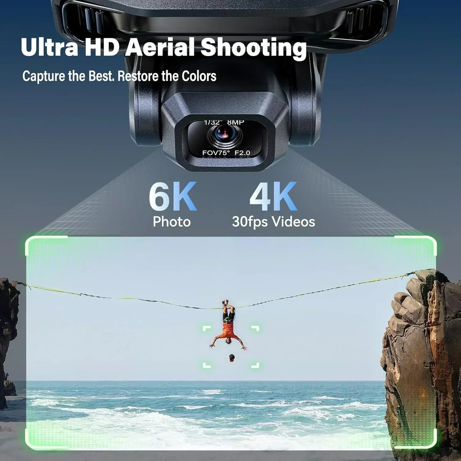 Adult-specific camera drone with 4K UHD aerial photography 3-axis gimbal 10000-foot control