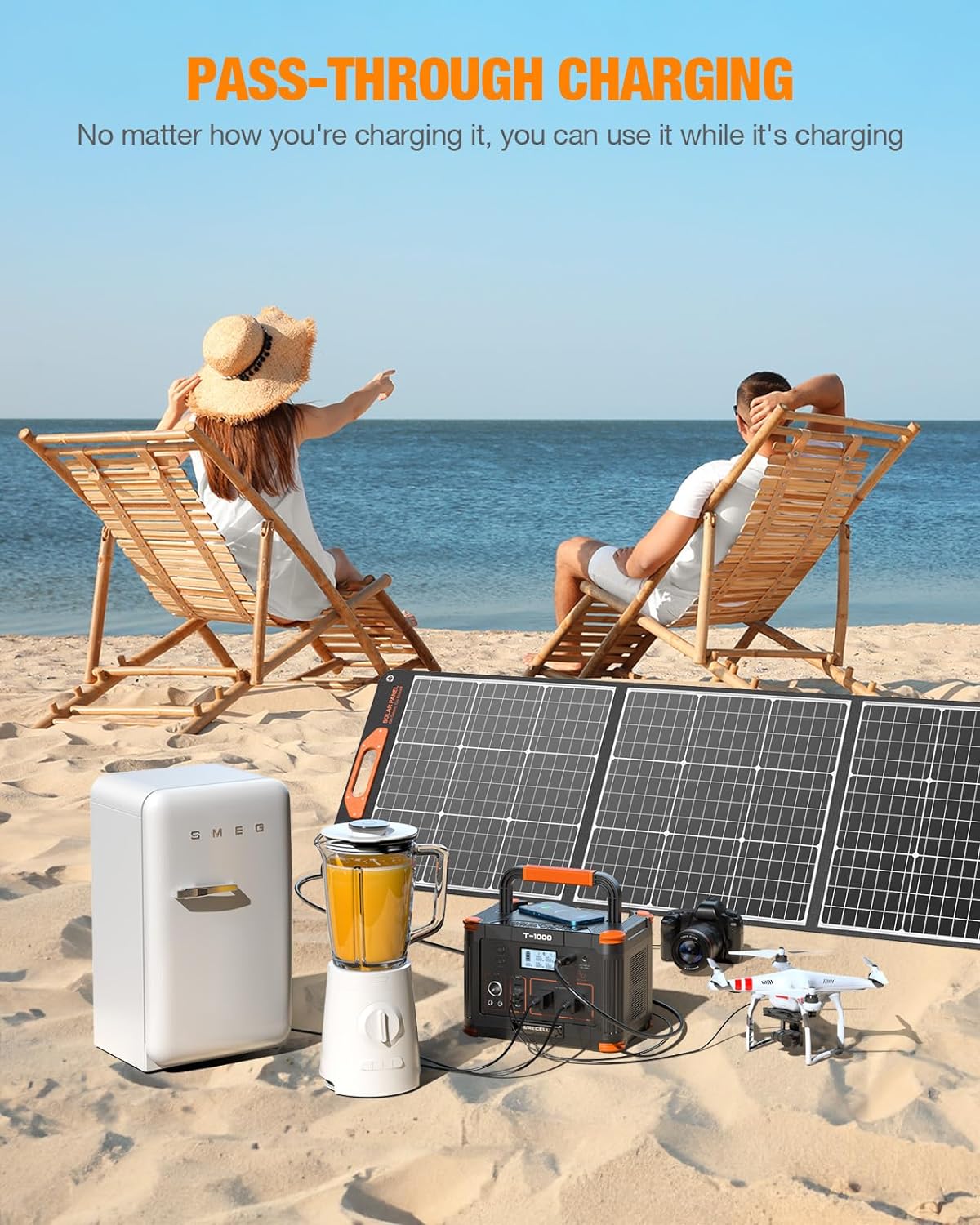 Portable Power Station 300W (Peak 600W),230.88Wh Solar Generator with 60W USB-C PD Output, 110V Pure Sine Wave AC Outlet Backup Lithium Battery for Outdoors Camping Travel Home Blackout
